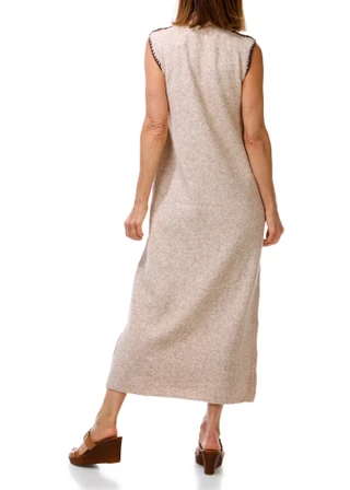 Thumbnail 3: BY TOGETHER Women's Sleeveless Turtleneck Maxi Dress 