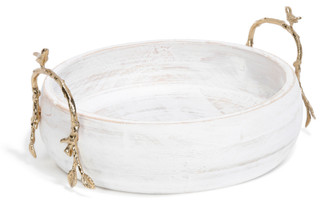 Thumbnail 1: Global Decor Collective Wood Decorative Bowl 