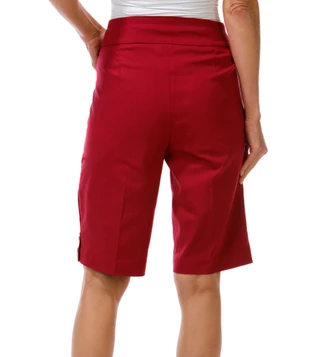 Thumbnail 2: Coral Bay Women's Flex Bermuda Pull-on Shorts w/ Shell Buttons 