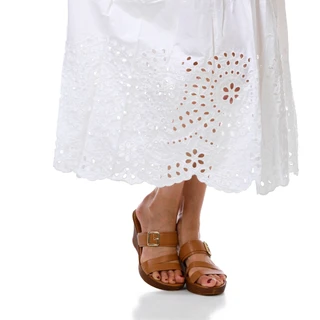 Thumbnail 2: Ellen Tracy Women's Poplin Pull-on Embroidered Maxi Skirt  
