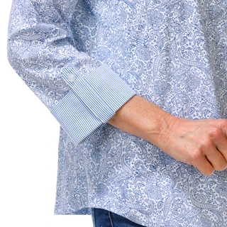 Thumbnail 2: Coral Bay Women's 3/4 Sleeve Paisley Button Down Top 