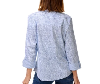 Thumbnail 3: Coral Bay Women's 3/4 Sleeve Paisley Button Down Top 