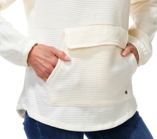 Thumbnail 2: BEARPAW Women's Long Sleeve 3/4 Zip Ribbed Sweater  