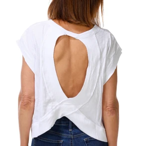 Thumbnail 2: Vintage threadz Women's Cap Sleeve Open Back Top 