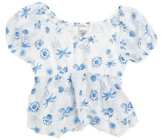 Thumbnail 1: Love Squared Girls' Hanky Hem Tiered Top 