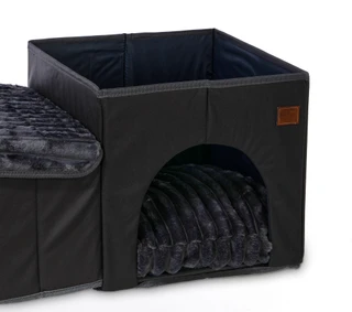 Thumbnail 2: Nautica Foldable 3-Step Pet Stairs With Condo Storage 