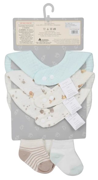 Thumbnail 2: Winnie The Pooh Baby 5-Piece Bibs and Socks Set 