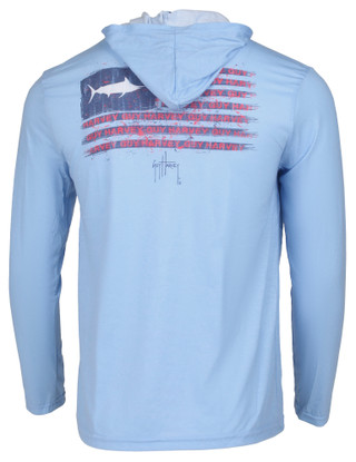 Thumbnail 3: Guy Harvey Big Men's Hooded Performance Shirt 