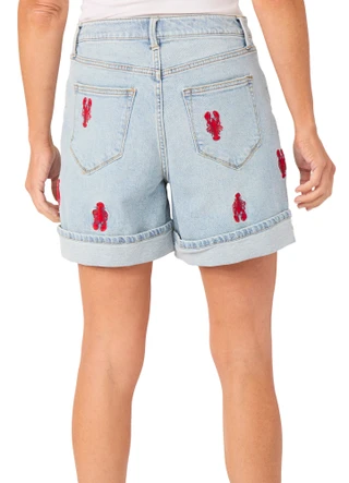 Thumbnail 2: Driftwood Women's Ava Cuff Embroidered Shorts 