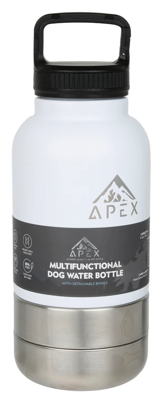 Thumbnail 1: APEX 2-in-1 Dog Water Bottle with Detachable Bowls 