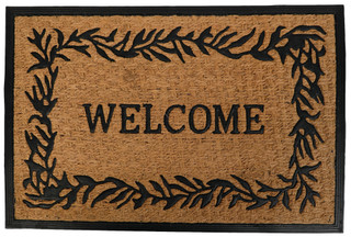 Thumbnail 1: Home Essentials Leaves Scroll Welcome Doormat 