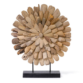 Thumbnail 1: Contrast Driftwood Sunburst Tabletop Decor 