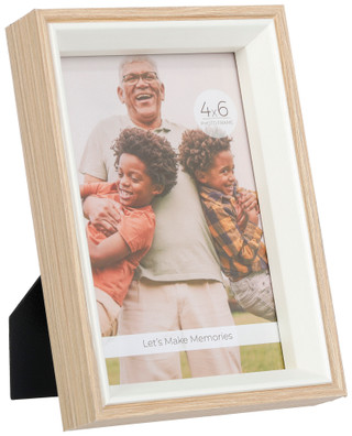 Thumbnail 2: ENCHANTE 4x6 Wood Linen Look Photo Frame 