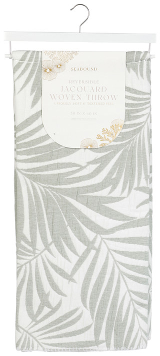 Thumbnail 1: Envogue Panama Palms Jacquard Woven Throw Blanket 
