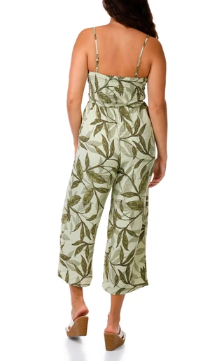 Thumbnail 2: INSPIRED HEARTS Juniors' Tie Front Smocked Jumpsuit 