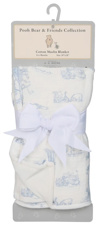 Thumbnail 1: Winnie The Pooh Baby Cotton Muslin Blanket 