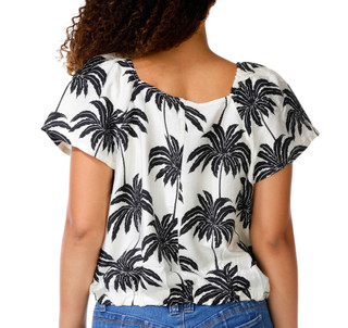 Thumbnail 2: MELLODAY Women's Flutter Sleeve Bubble Hem Top 