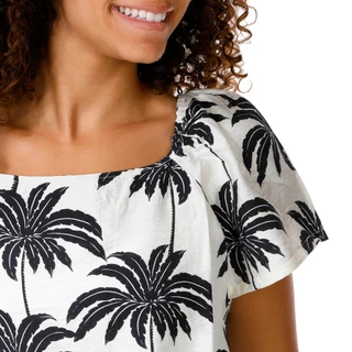 Thumbnail 3: MELLODAY Women's Flutter Sleeve Bubble Hem Top 