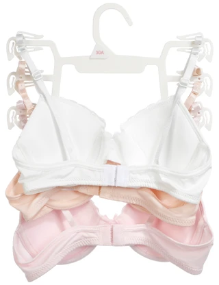 Thumbnail 2: Rene Rofe Girls' 3-Pack Molded Bras 