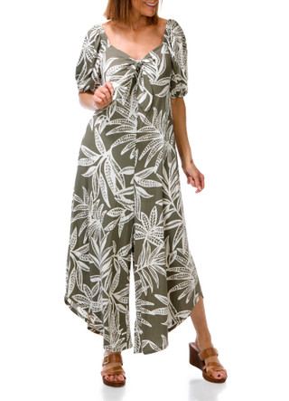 Thumbnail 1: Sami & Jo Women's Tie Neck Botanical Print Maxi Dress 