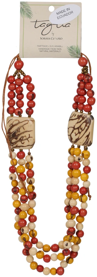 Thumbnail 1: TAGUA Layered Beaded Statement Necklace  