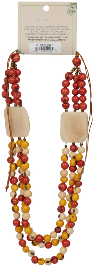 Thumbnail 2: TAGUA Layered Beaded Statement Necklace  