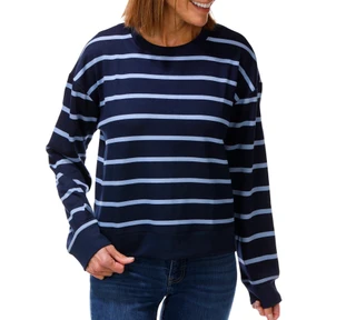 Thumbnail 1: Danskin Women's Long Sleeve Striped Top 