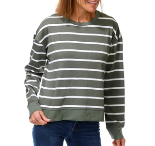 Thumbnail 1: Danskin Women's Long Sleeve Striped Top 