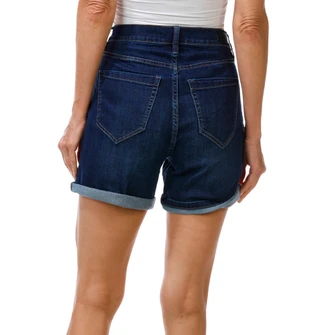 Thumbnail 3: Nicole Miller Women's SOHO High Rise Denim Shorts w/ Double Roll 
