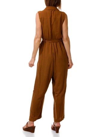 Thumbnail 3: Pie In The Sky Women's Sleeveless Tie Waist Jumpsuit 