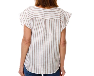 Thumbnail 2: Cece Women's V-Neck Striped Top  