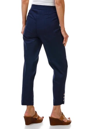 Thumbnail 3: Zac & Rachel Women's Button Hem Slim Ankle Pants 