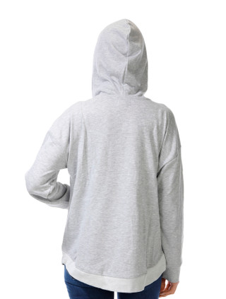Thumbnail 2: Ninety Clothing Company Women's Long Sleeve Pull Over Hoodie V-neck 