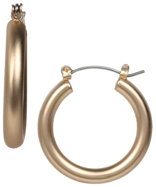Thumbnail 1: Nautica Gold Chunky Hoop Earrings 
