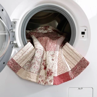 Thumbnail 10: Laura Ashley Celina Patchwork Cotton Reversible Quilt Set 