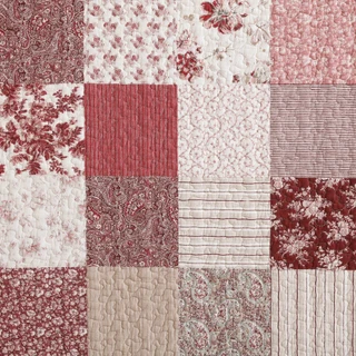 Thumbnail 5: Laura Ashley Celina Patchwork Cotton Reversible Quilt Set 