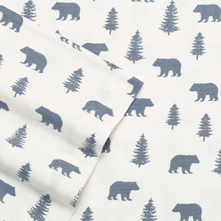 Thumbnail 1: Eddie Bauer Eddie Bauer Bears And Trees Flannel Sheet Set 