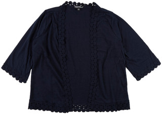 Thumbnail 1: Onque Women's 3/4 Sleeve Lace Trim Cardigan 