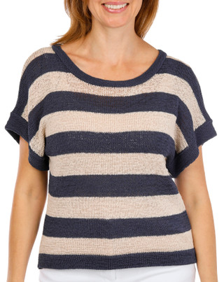Thumbnail 1: WD NY Women's Tape Yarn Striped Sweater 