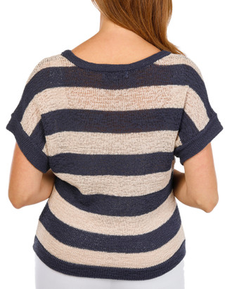 Thumbnail 3: WD NY Women's Tape Yarn Striped Sweater 