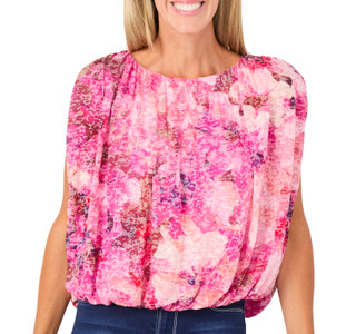 Thumbnail 1: Vera Rose Women's Sleeveless Bubble Hem Top 