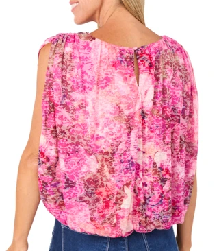 Thumbnail 2: Vera Rose Women's Sleeveless Bubble Hem Top 
