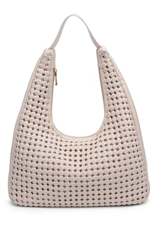 Thumbnail 1: Moda Luxe Woven Hobo Handbag 