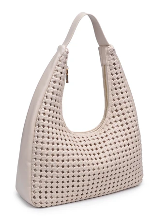 Thumbnail 4: Moda Luxe Woven Hobo Handbag 