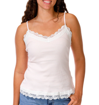 Thumbnail 1: Pink Rose Juniors' Lace Trim Cami Top 