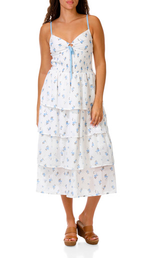 Thumbnail 1: Crystal Doll Juniors Sleeveless Tiered Maxi Dress 