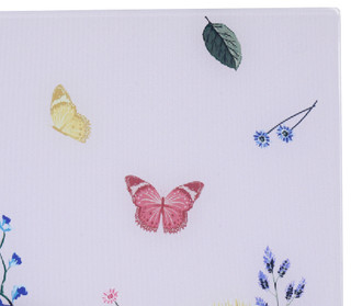 Thumbnail 2: DIAMOND HOME Frosted Glass Cutting Board with Anti-Slip Feet 