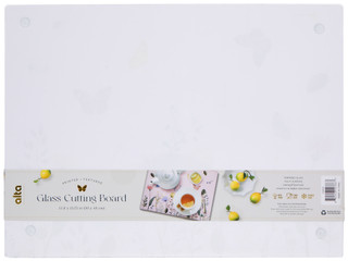 Thumbnail 4: DIAMOND HOME Frosted Glass Cutting Board with Anti-Slip Feet 