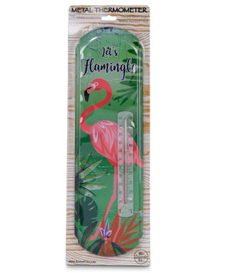 Thumbnail 1: JD YEATTS Let's Flamingle Metal Thermometer 