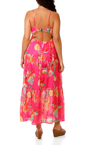 Thumbnail 2: Crystal Doll Juniors Cutout Printed Maxi Dress 